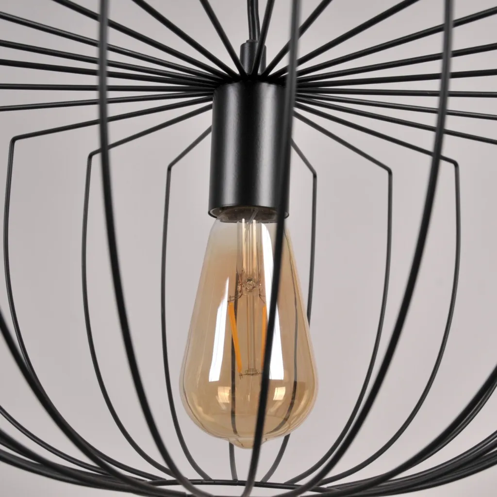 Luminaire Suspendu JASMINA Noir : Solution Éclairage Design Métal