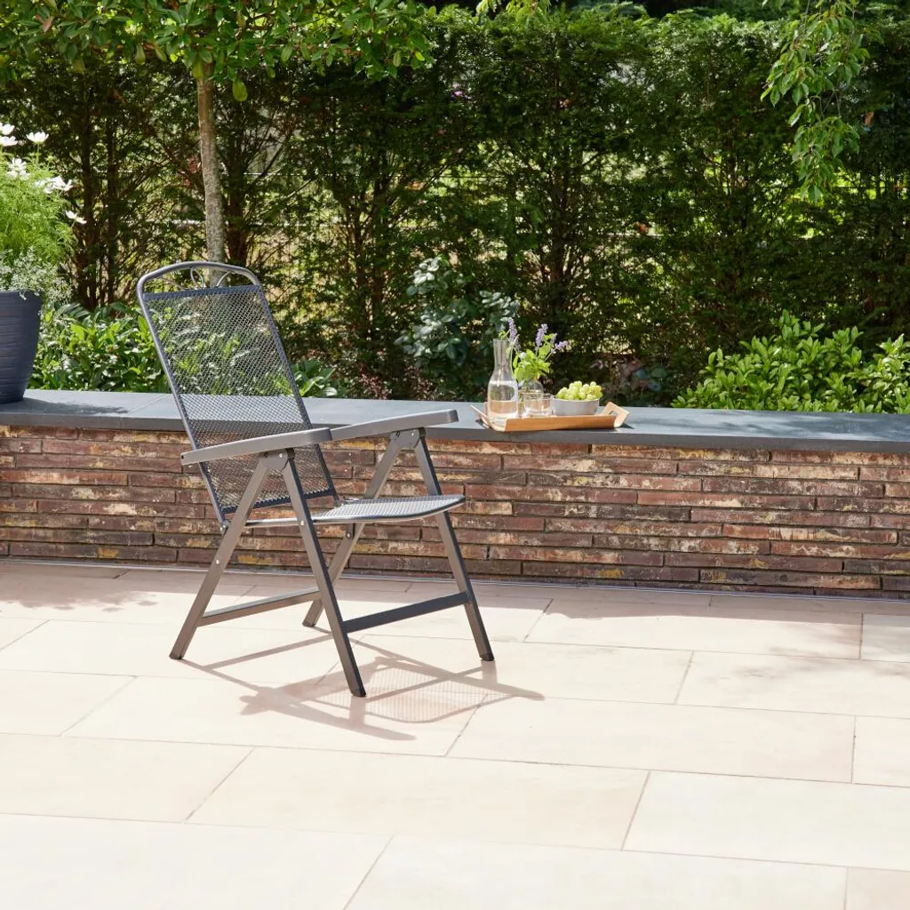 Fauteuil pliant Elda SIENA GARDEN anthracite mat en acier robuste 1pc - 14