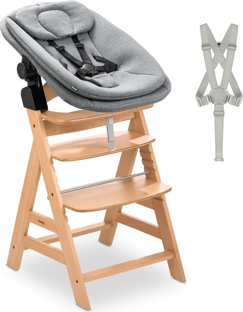Hauck Alpha Chaise Haute Évolutive Nature : Solution Repas Dès la Naissance