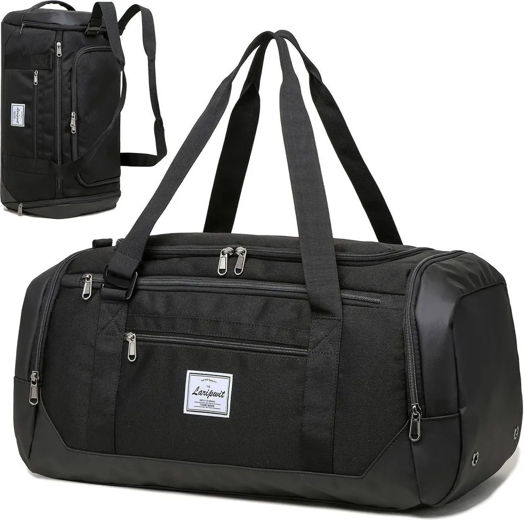Sac de voyage cabine 40L pour homme idéal week-end et sport noir