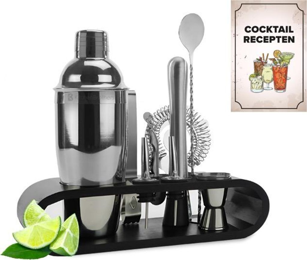 KitchenBrothers Cocktail Set - 11-teilig - Inkl. Cocktail Produktbild 