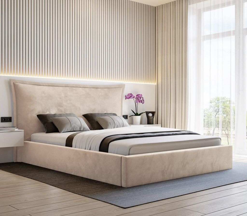 Polsterbett Sofia 200x200 mit zwei Bettkästen und flexibler Produktbild
