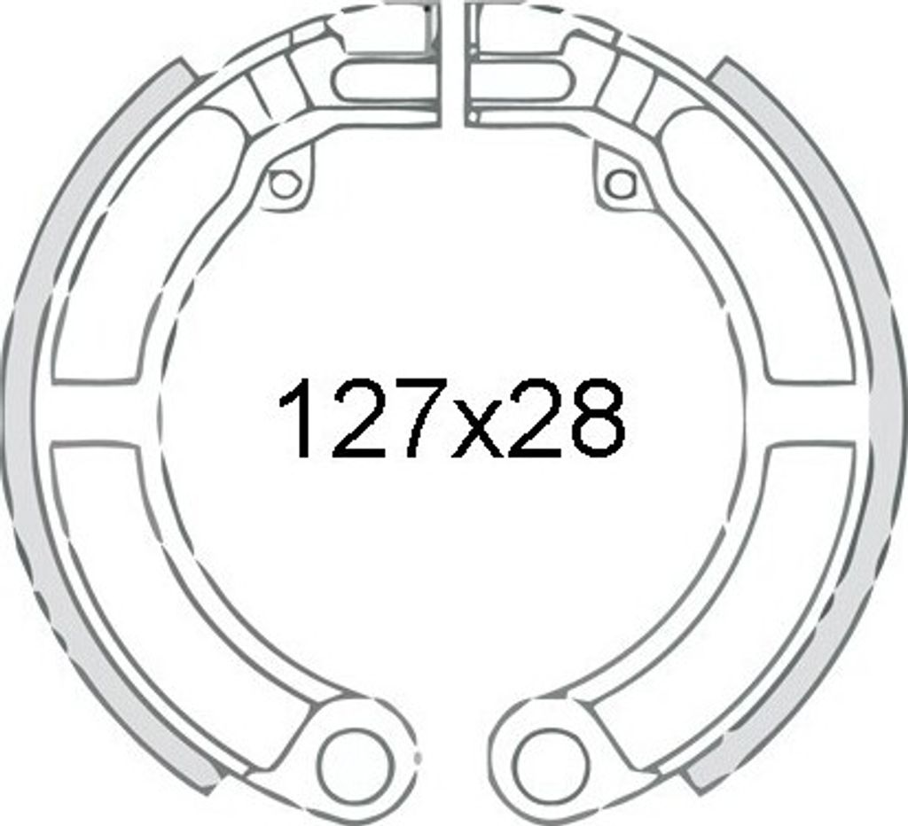 RMS Bremsbacken Trommelbremse hinten kompatibel mit Vespa 150 Super - 127x28mm