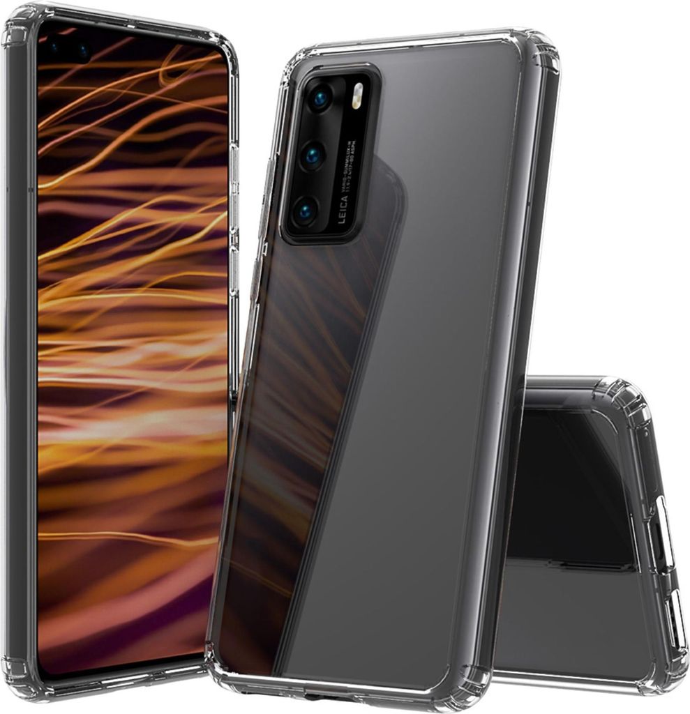 subtel Schutzhülle Backcover kompatibel mit Huawei P40 Handyhülle Handytasche Hülle TPU Handyschutz Tasche Back Case Bumper Transparent