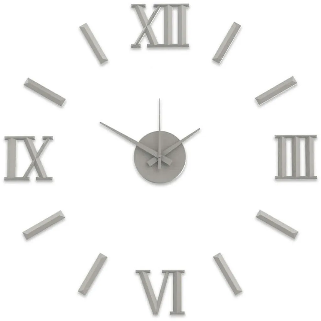 Grande horloge murale adhésive DIY pendule autocollante déco intérieure