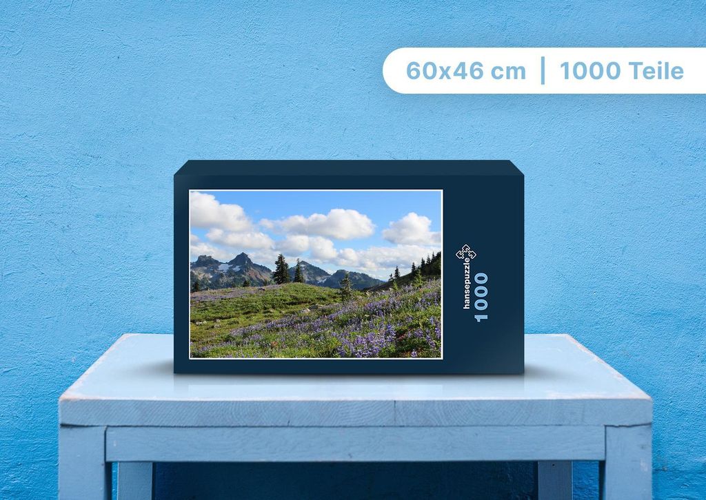 hansepuzzle 102491 - Idyllische Landschaft Puzzle, 1000 Teile, Natur, 60,0 x 46,0cm mit hochwertiger Aufbewahrung, Kartonbox & Beutel