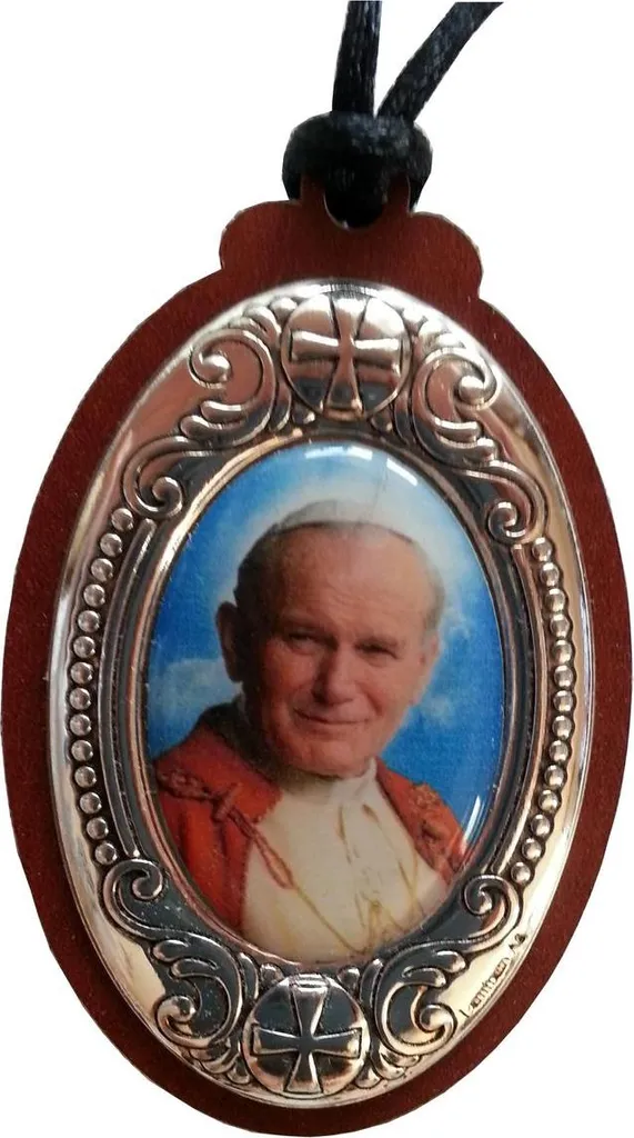 Médaillon Religieux Jean-Paul II 4x6 cm - Bijou de Dévotion Sacré