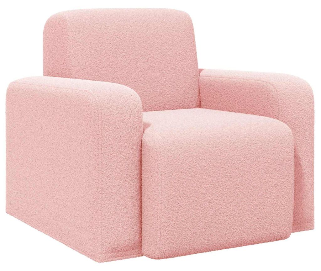 vidaXL Sessel Rosa Bouclé Produktbild 