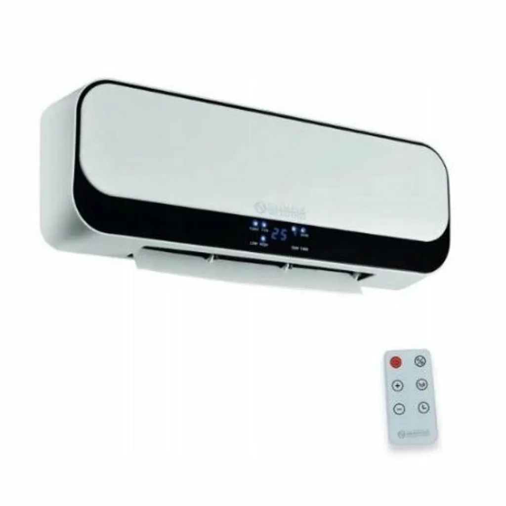 Olimpia Splendid Riscaldatore Elettrico Ventilatore 2000W Nero e Bianco da Parete