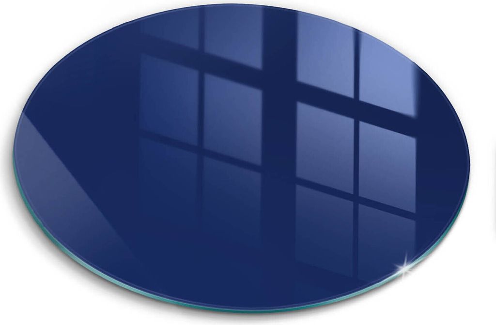 Glasschneideplatte - Herdabdeckplatte - fi40 cm -Schneidebrett - Spritzschutz - Blaue Farbe