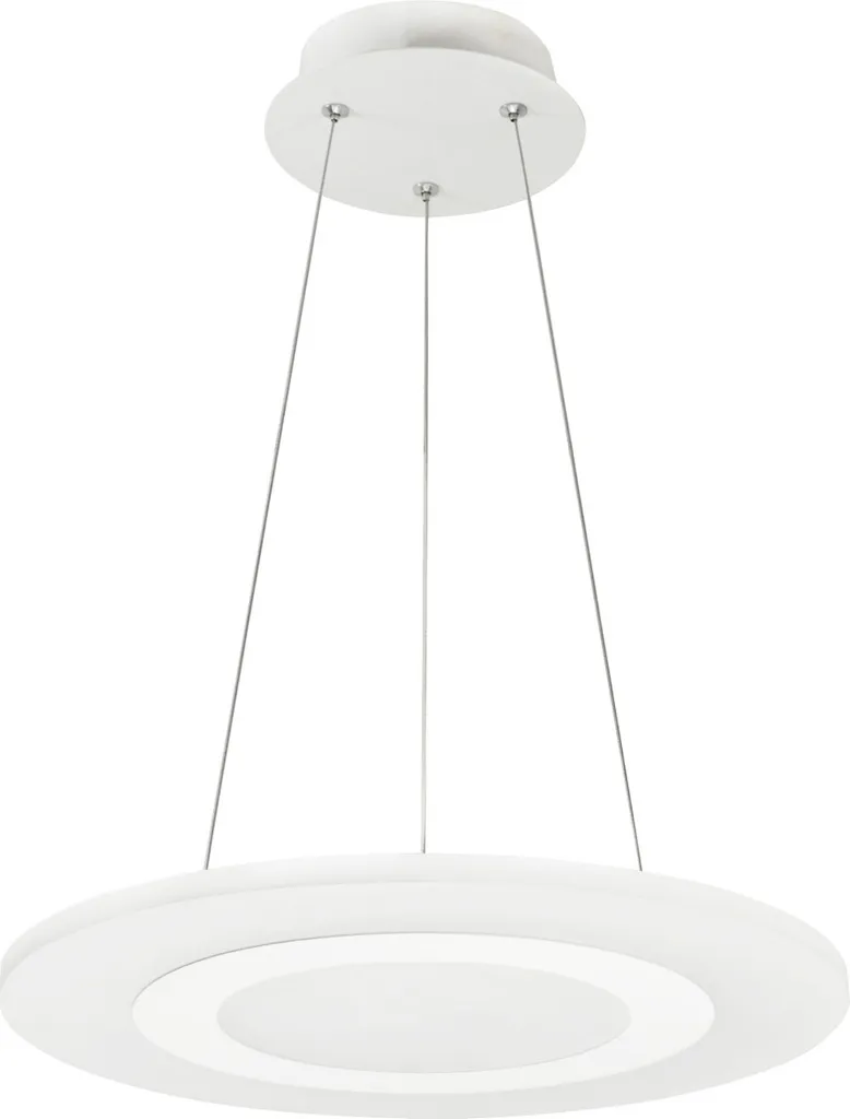 Suspension LED MIKELI Polux 17W Blanche 1100lm 120cm Blanc Neutre IP20