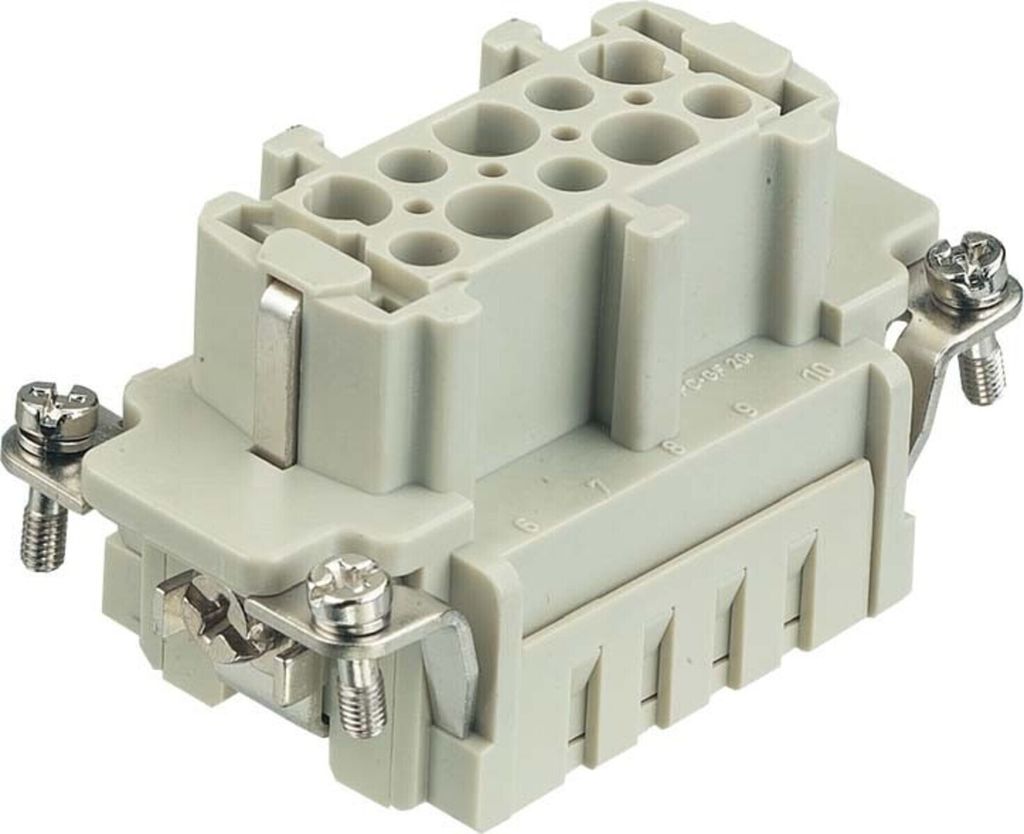 HARTING Han 10E Buchseneinsatz (F) Crimpanschluss, 10-polig+PE 500V, 16A - 1 Stück