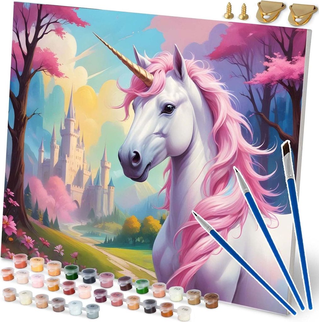 Dipinto con numeri 40x50 cm Massido Unicorno Immagine del prodotto 
