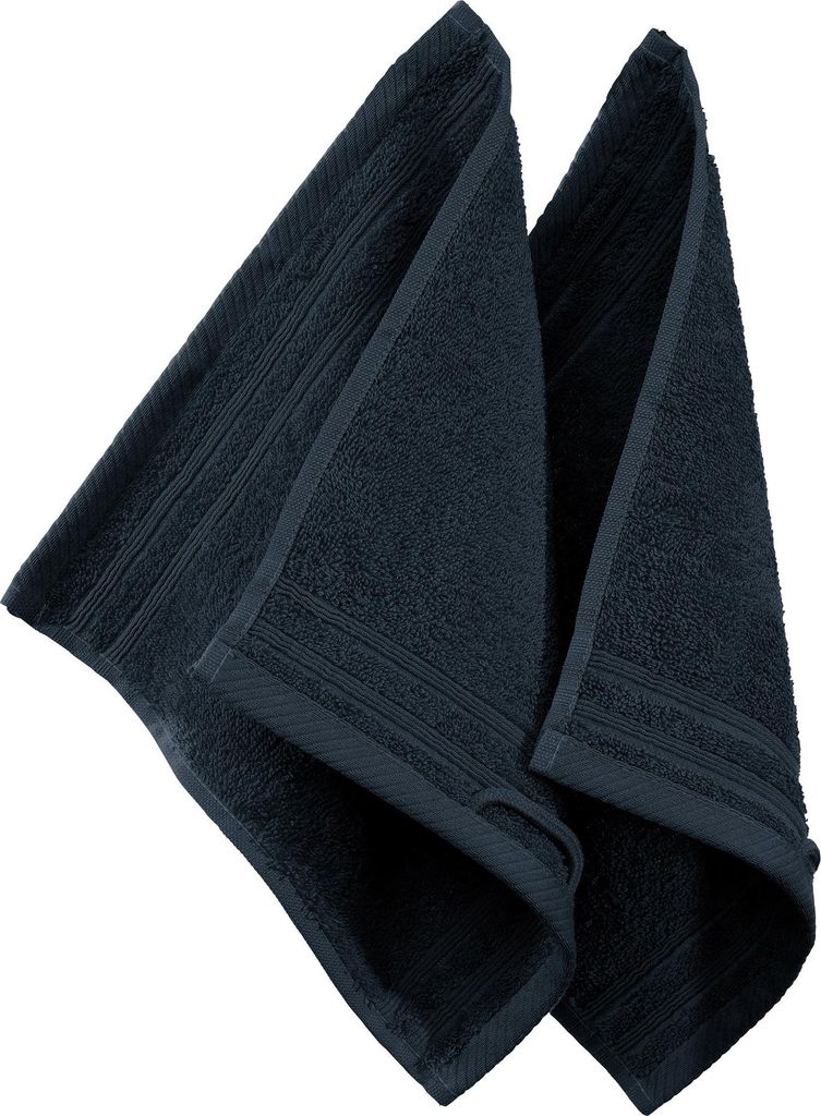 Erwin Müller Seiftuch Heidelberg" 2er-Pack schwarz 30x30 cm"