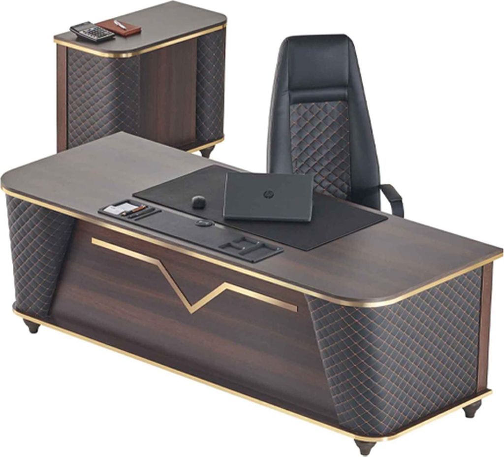 Schreibtisch Bürotisch Bürostuhl Kommode Set Schwarz Arbeitszimmer Büro
