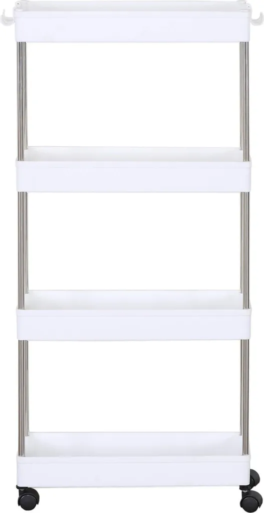 Carrello Cucina Rebecca Mobili Bianco 85x40x13 cm - Salvaspazio Slim