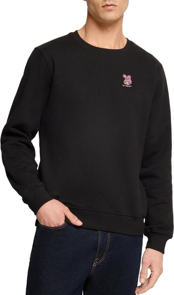 Spreadshirt My Melody Stick Portrait Herren Premium Pullover, XS, Schwarz