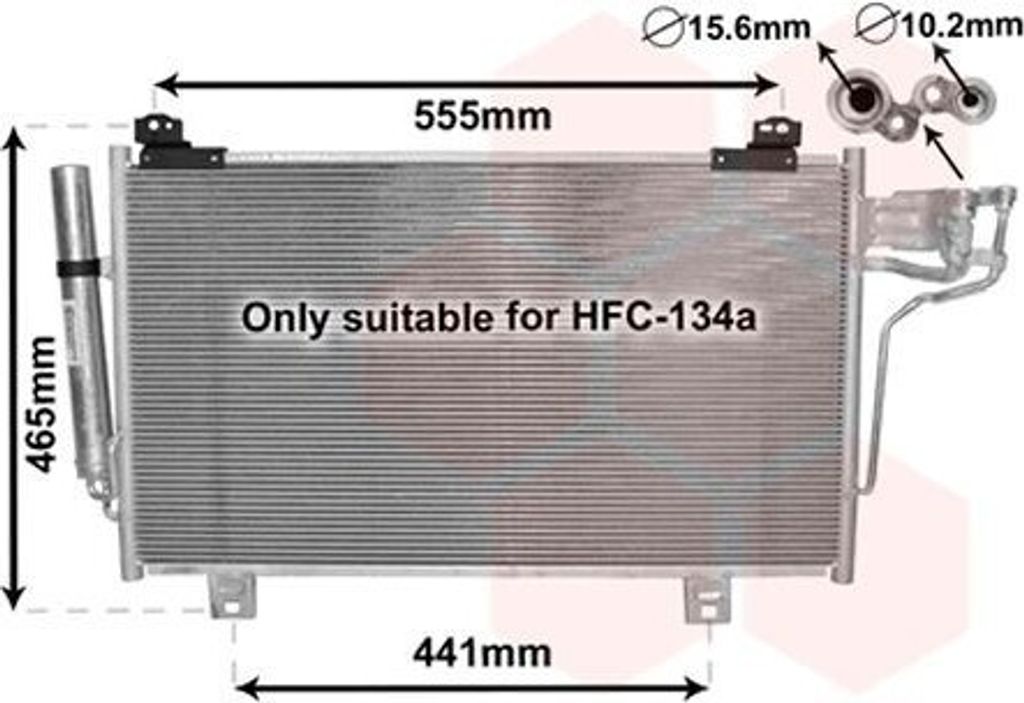 VAN WEZEL 27005261 Kondensator Klimaanlage Klimakondensator für MAZDA 6 Kombi (GJ, GL) +Trockner
