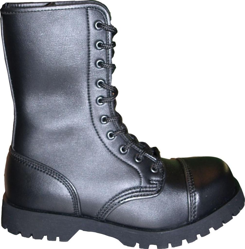 Boots & Braces - 10-Loch Stiefel Vegetarian (Vegi) Schwarz Produktbild 