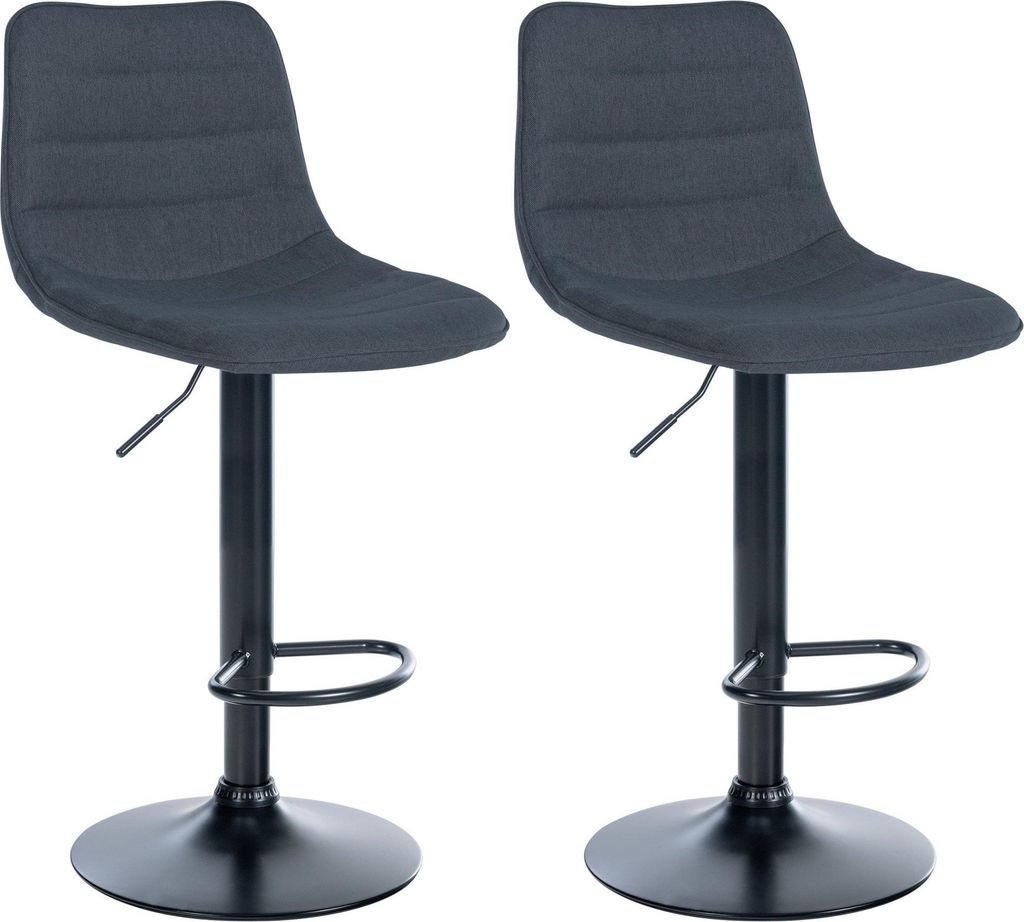 2er Set Barhocker Lex Stoff, Farbe:creme, Material Gestell:Metall in Chromoptik