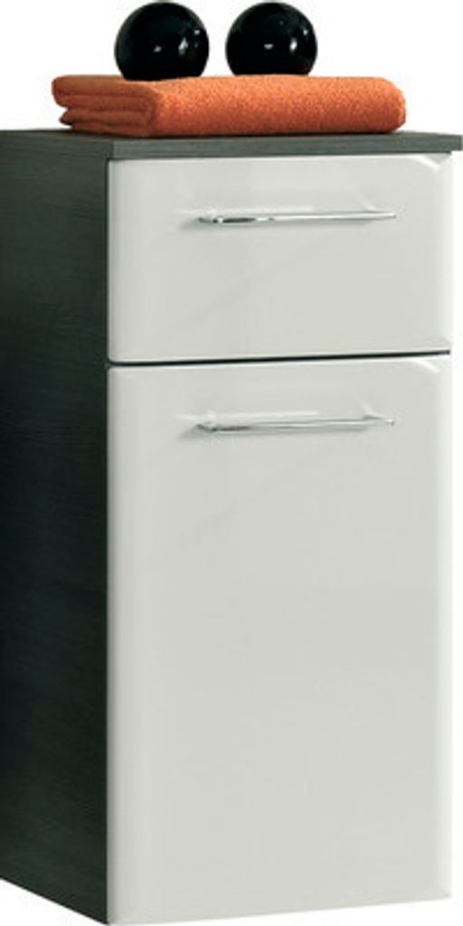 Unterschrank pelipal Sera Breite 35 cm weiß graphit Struktur quer zerlegt