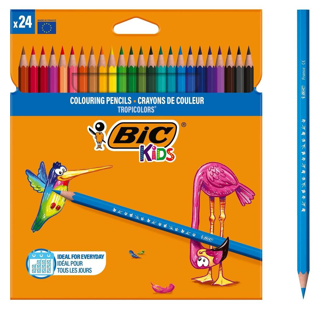 BIC KIDS Lápices de colores Tropicolors, caja de 24 Imagen del producto 