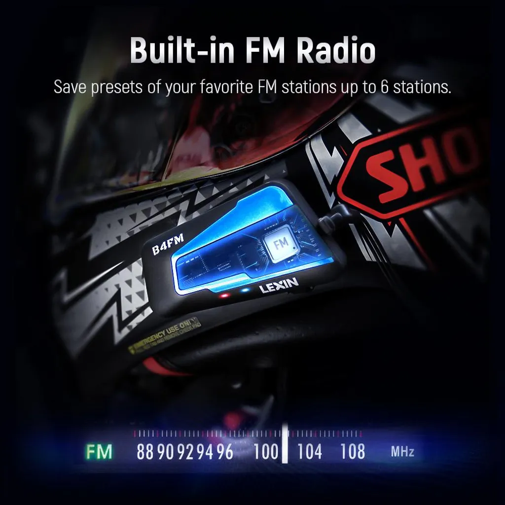 Kit interphone moto pour communication groupe B4FM-X Bluetooth 5.0