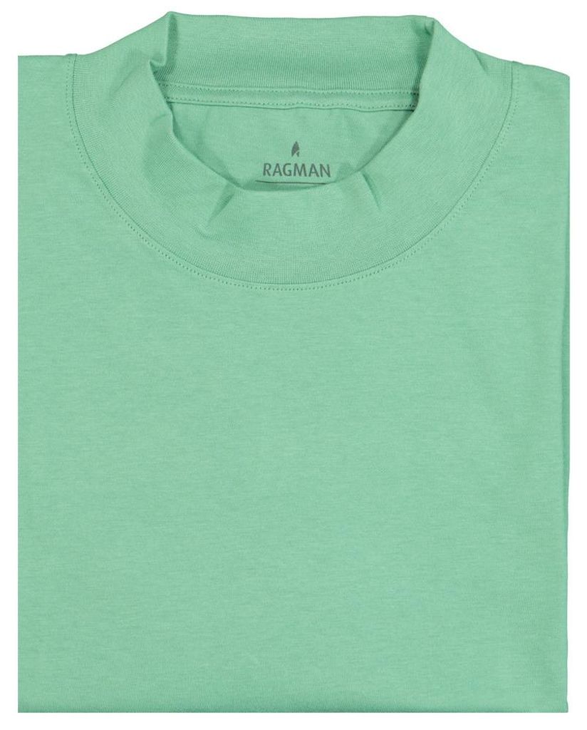 Ragman Stehkragen-Shirt langarm in grün
