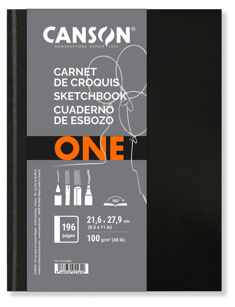 Sketchbook Canson Art Book One 21,6 × 27,9 cm, 100 g/m², 98 Immagine del prodotto 