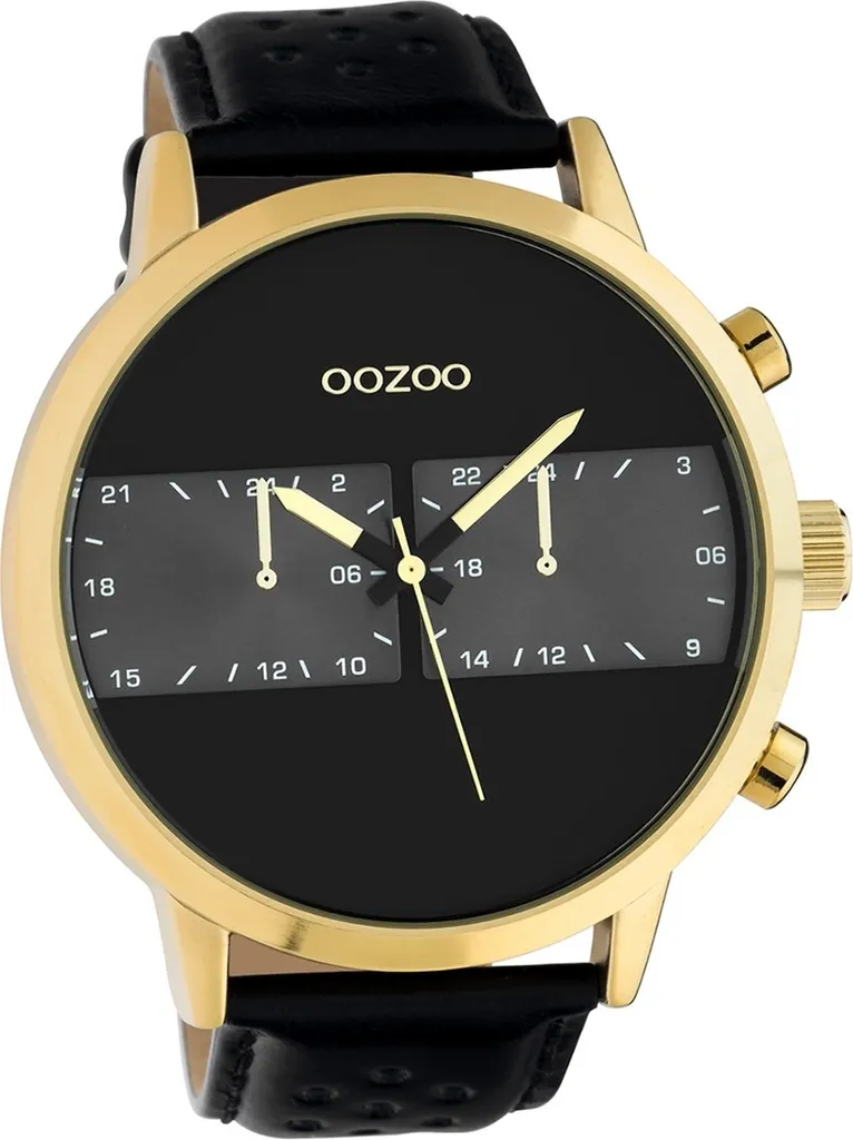 Montre Homme Oozoo C10516 Noire : Sobriété et Confort Cuir au Poignet