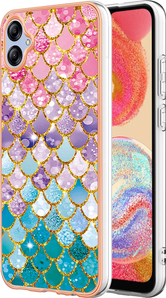 Custodia per Samsung Galaxy A04E, cassa paraurti in silicone TPU antiurto a fantasia Colorful