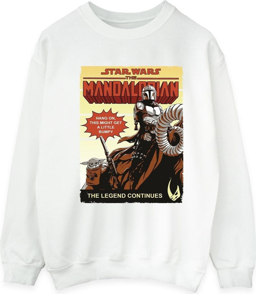 Star Wars The Mandalorian - "Bumpy Ride" Sweatshirt für Herren BI46627 (3XL) (Weiß)