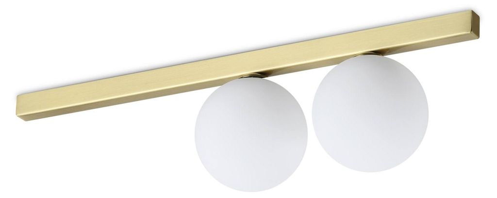 Zeitgenössische Deckenleuchte Binomio Metall Messing 2 Lichter G9 4W 3000K Ip20