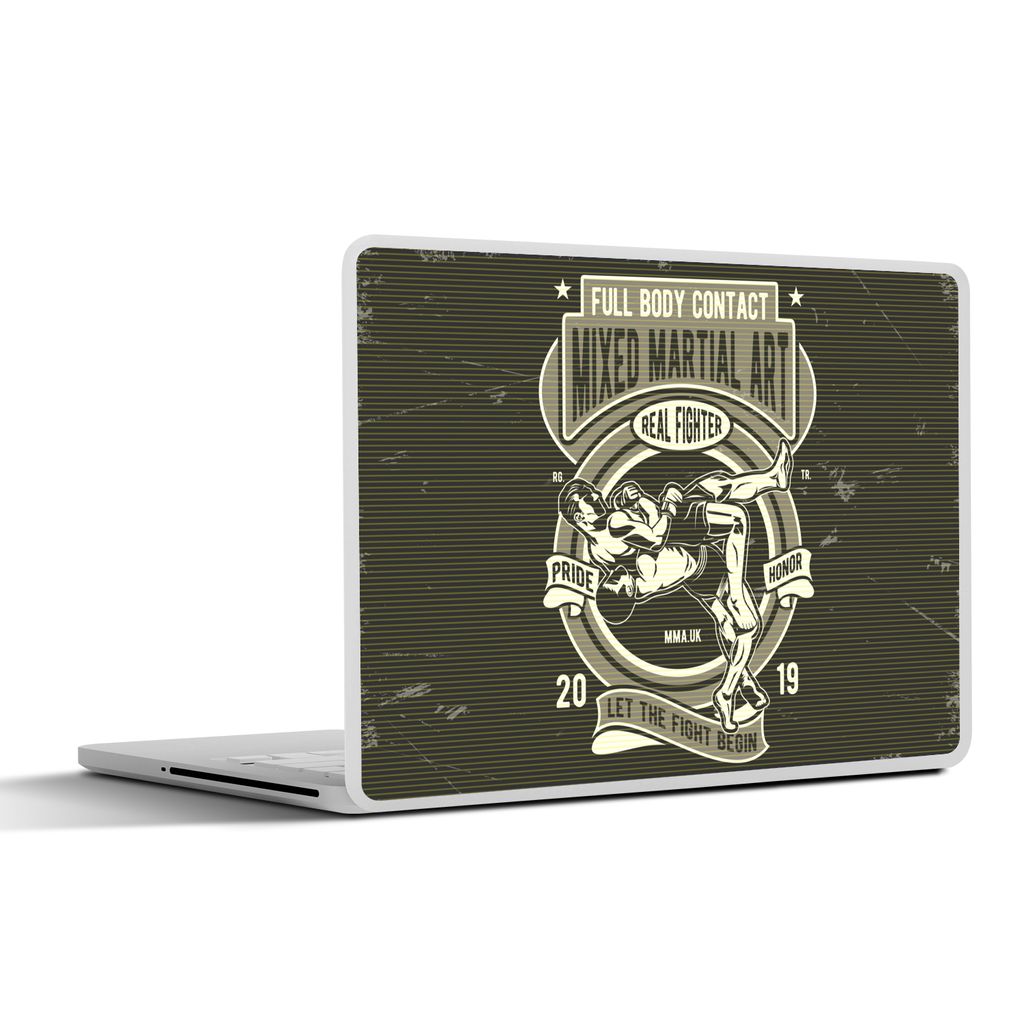 MuchoWow Laptop Aufkleber Sticker Cover Mancave - Sport - Kampfsport - Vintage 36.5x27.5 cm - Laptop-Sticker