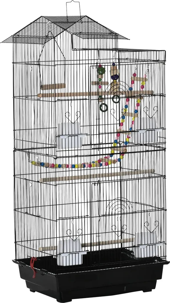 Cage oiseaux anti-évasion à nettoyage facile 100 cm de haut