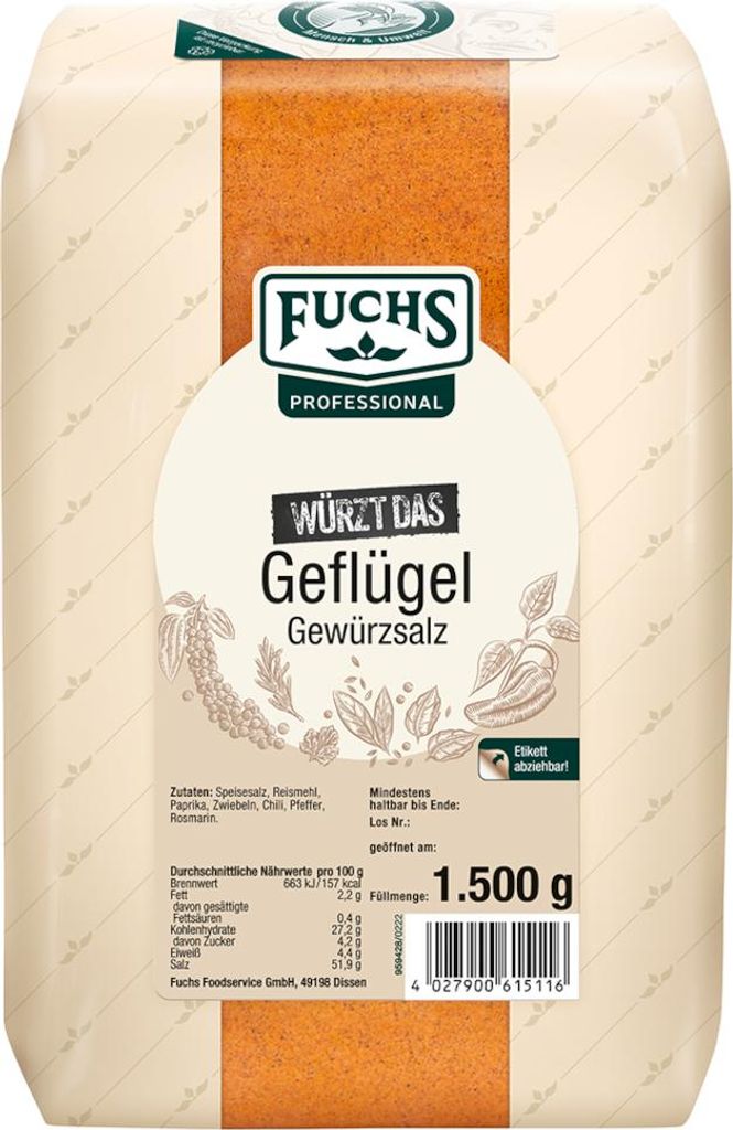Fuchs Professional Geflügel Gewürzsalz Qualität und Genuss Produktbild 