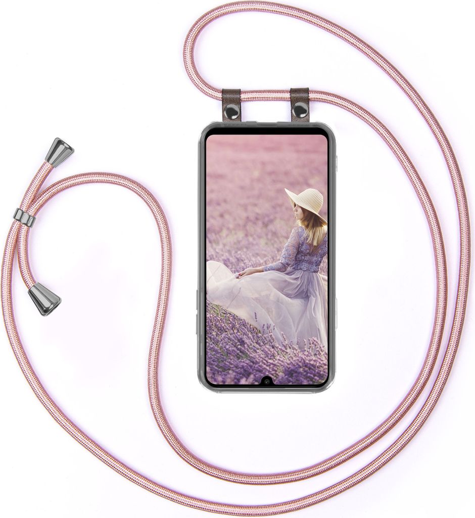 UMHÄNGEHÜLLE + KORDEL für Huawei P30 Pro, Farbe:Rose Gold Produktbild 