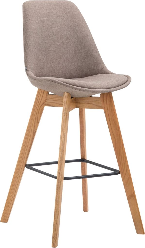 Barhocker HLO-CP40 Stoff Natura taupe