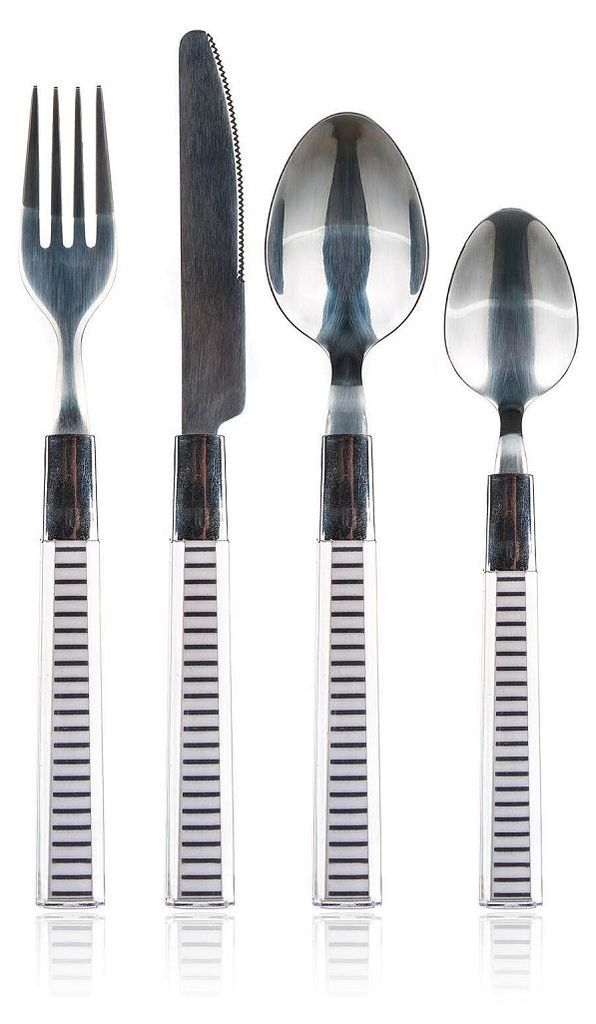 BANKETT-Set Edelstahlbesteck mit Kunststoffgriffen LINES, Produktbild 