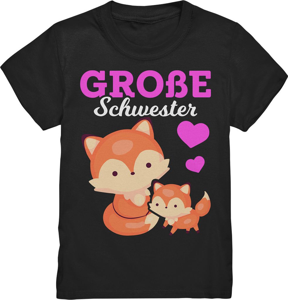 Große Schwester T-Shirt Fuchs Große Schwester Geschenk – Produktbild 