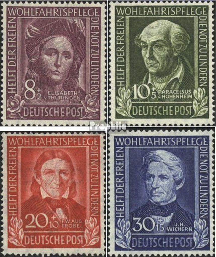 Briefmarken BRD (BR.Deutschland) 1949 Mi 117-120 Produktbild 