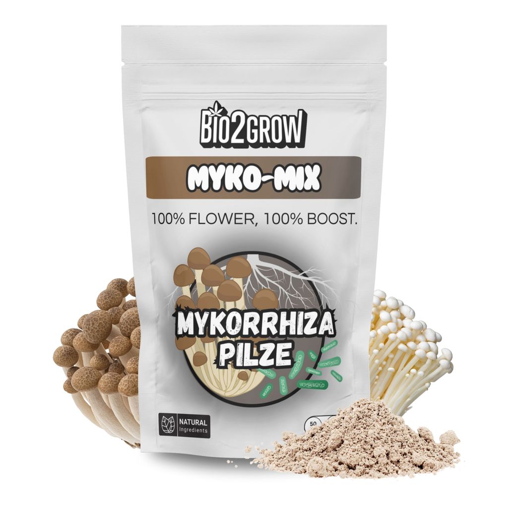 Bio2Grow Myko-Mix 50 Gramm Mykorrhiza Pulver - Dünger Pilze Organisch Indoor Outdoor Anbau Pflanzen Erde