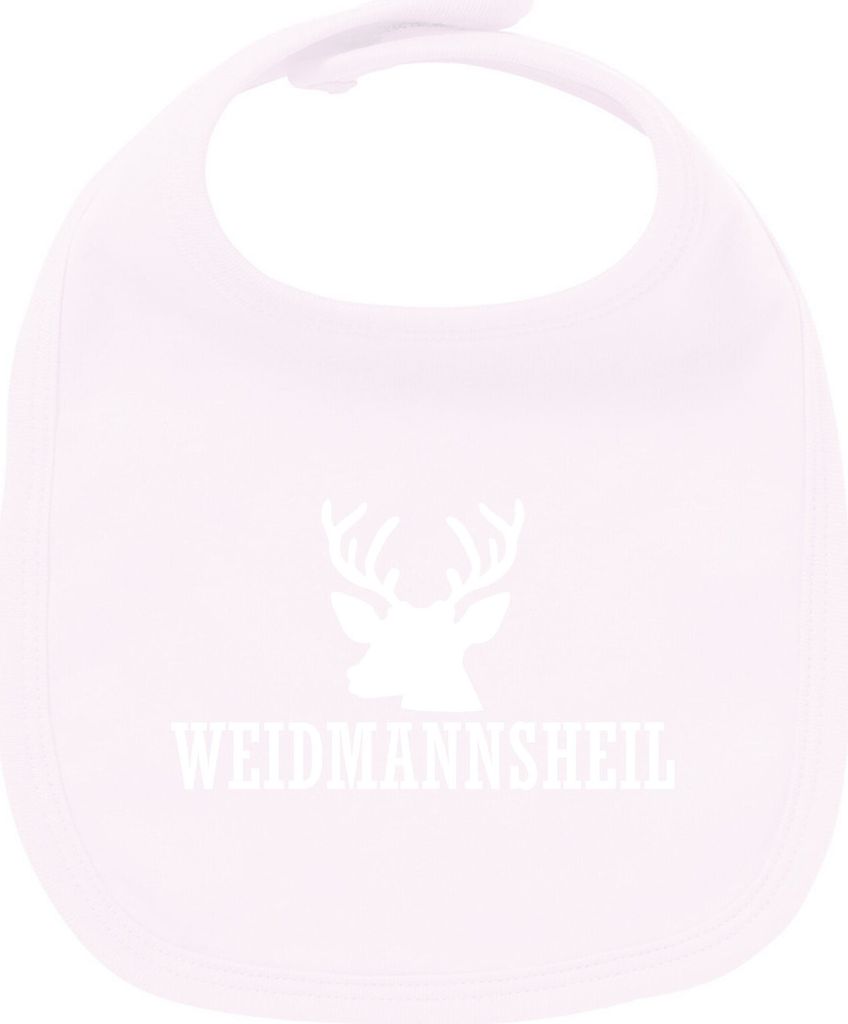 Huuraa Unisex Babylatz Weidmannsheil Hirsch Jägergruß Geschenk Babypink Baumwolle Weidmannsheil Hirsch Mitbringsel