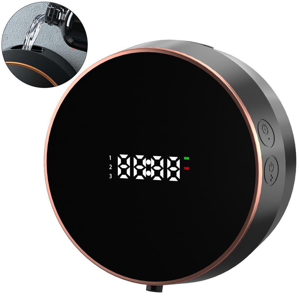 Sensor Seifenspender Automatisch, berührungslos Wandmontage, USB wiederaufladbar, 3 Stufen einstellbar für Bad Küche