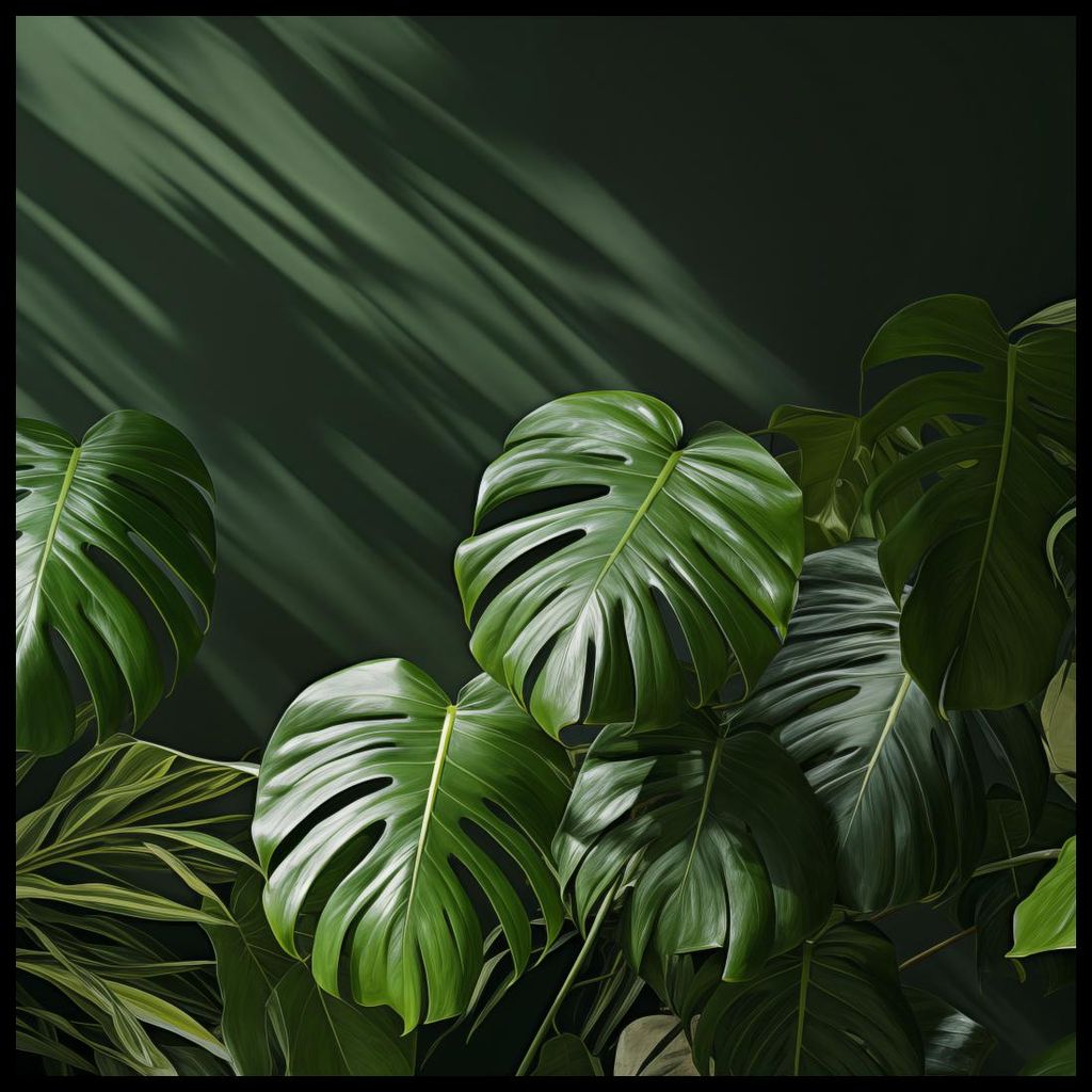 Plakat 100x100cm Flüsternde Blätter