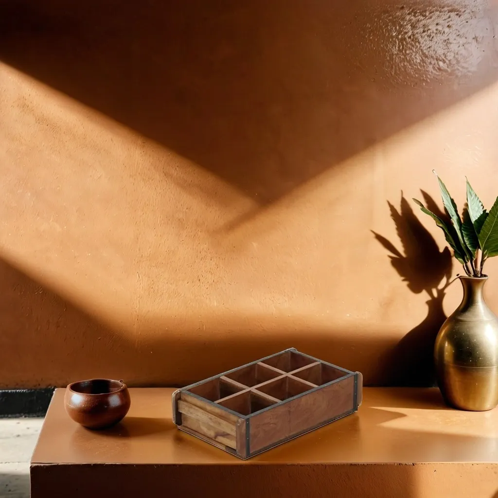 Grande Boîte Décorative Vintage avec Fermoir Métal pour Rangement Objets - 4