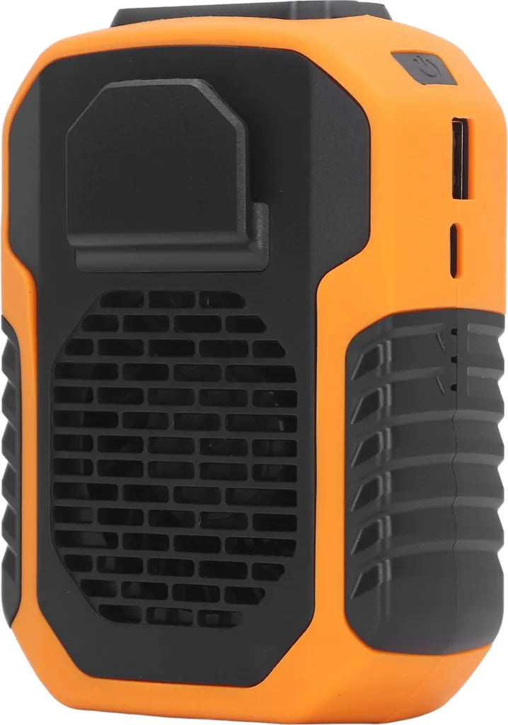 Ventilateur portable à clipser sur le corps - Modèle 6000 mAh Orange