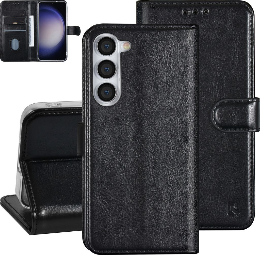 UNIQ Accessory Galaxy S23 Plus Book type case - Card holder for 3 cards - Magnetic closure - Black
