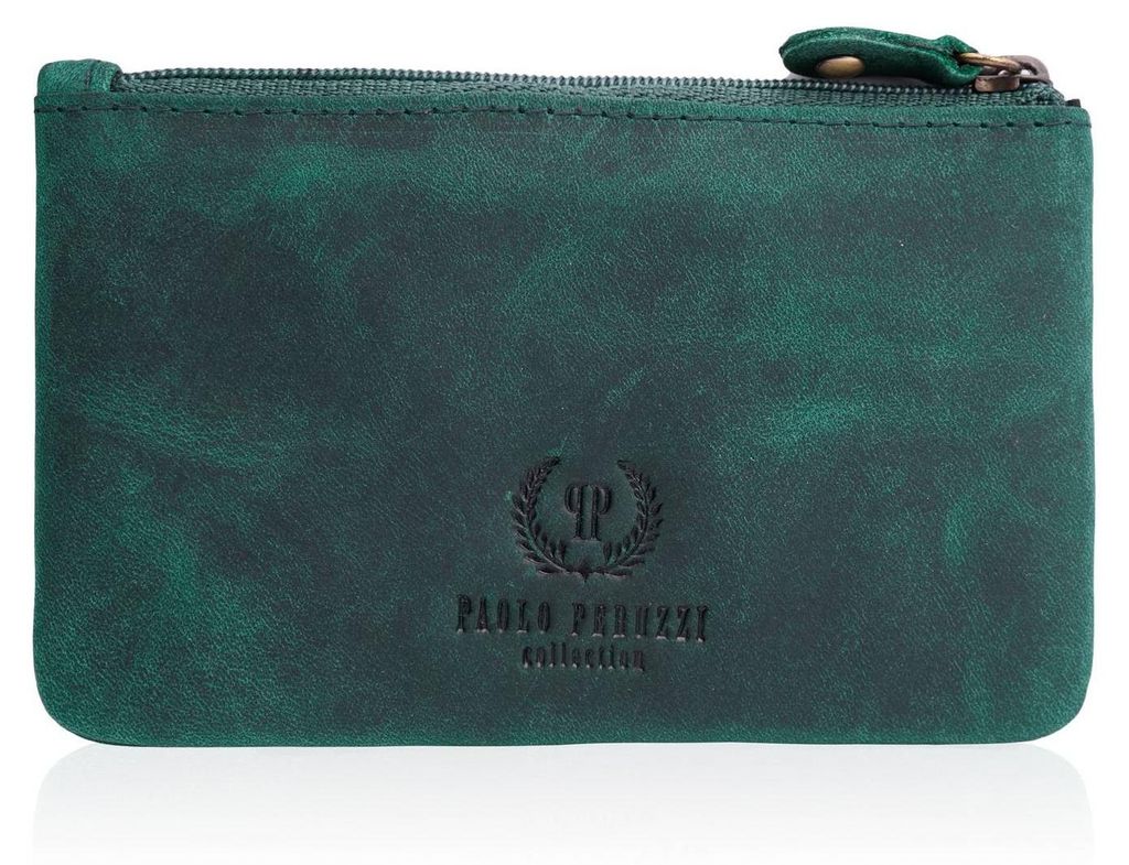 Paolo Peruzzi T-51-GR vintage grünes Leder Schlüsseletui