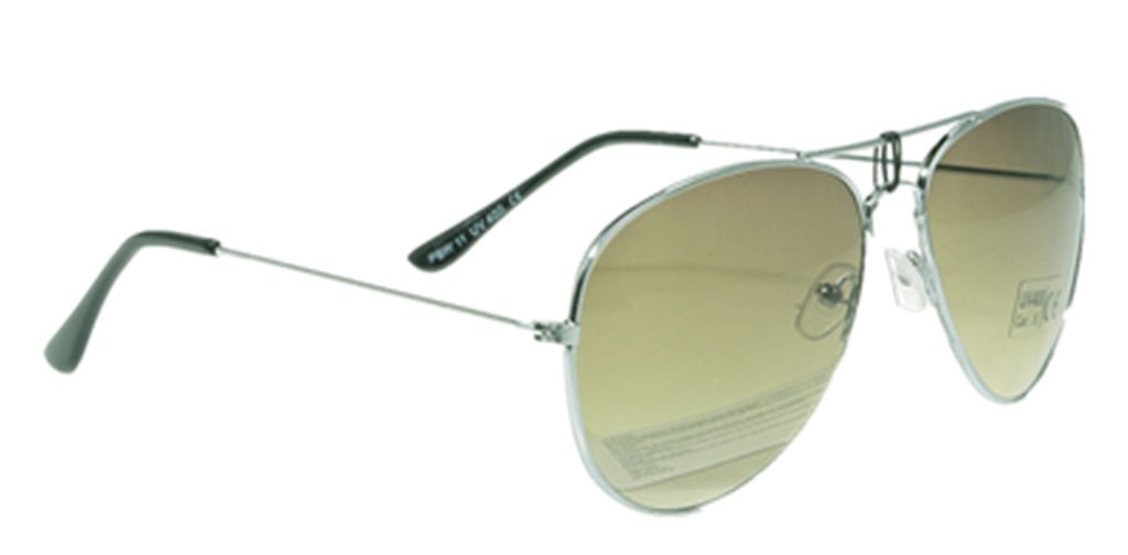 Piloten Brille Olivgruen- Silber